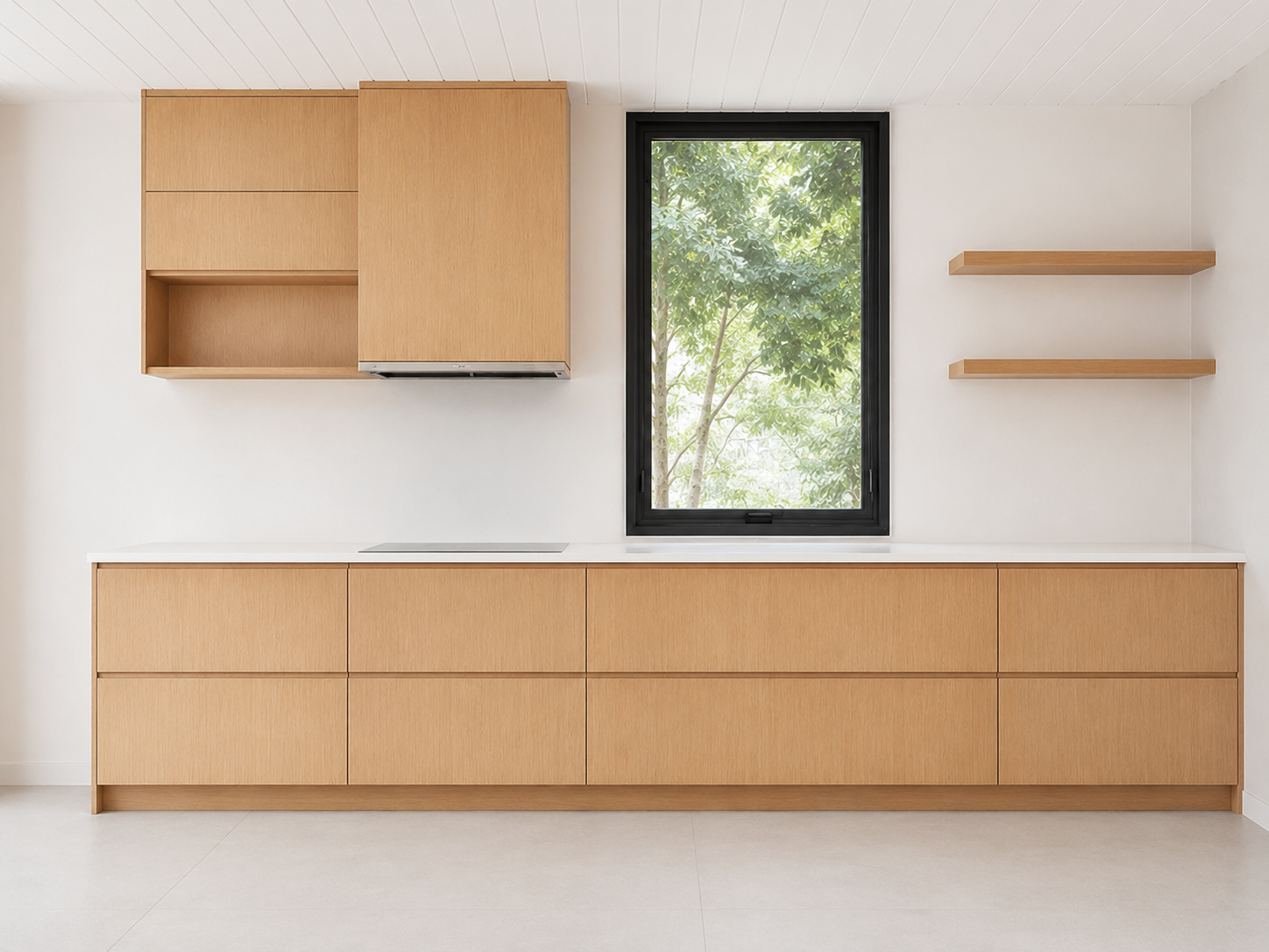 Light Oak Modern Flat Panel 10-ft price reference