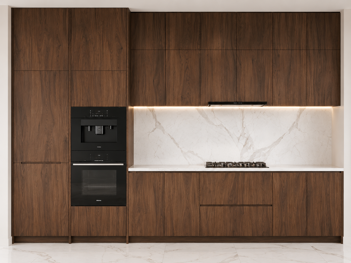 Walnut Flat Panel with Marble Look 10-ft price reference