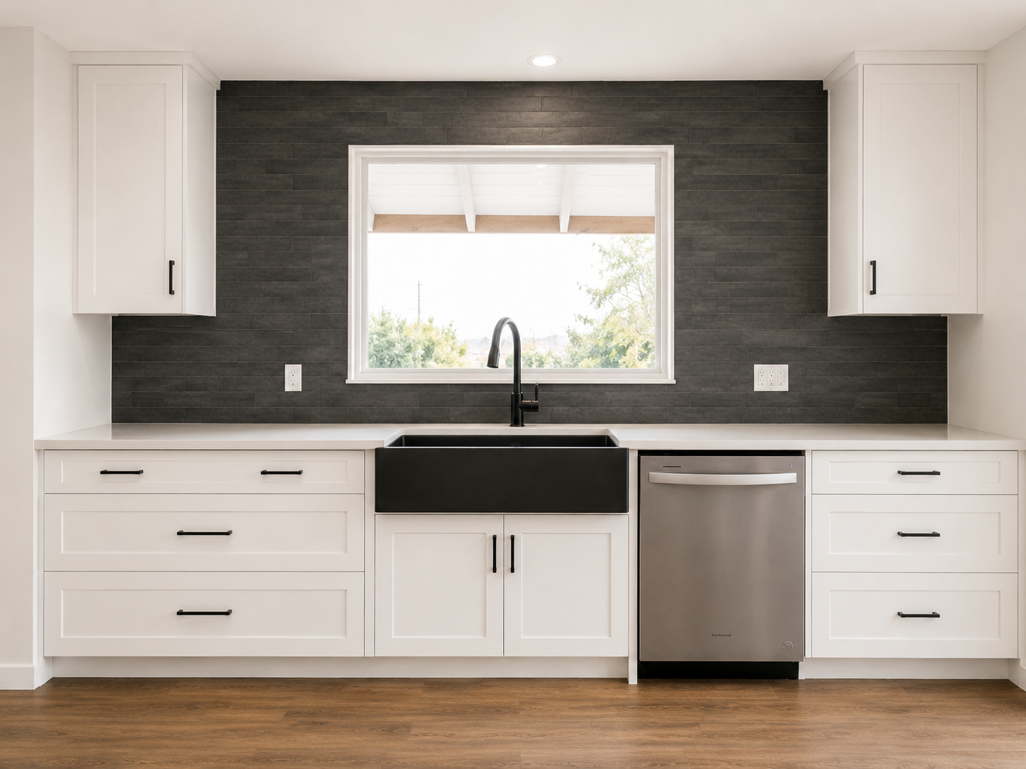 White Shaker with Light Oak Island 10-ft price reference