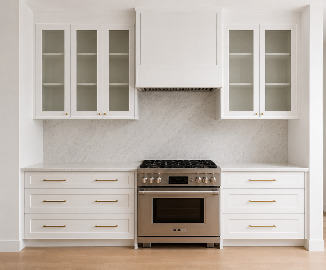 White Shaker with Warm Wood Island 10-ft price reference